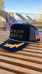 God Bless America Foam Trucker Hat with Flag Patch