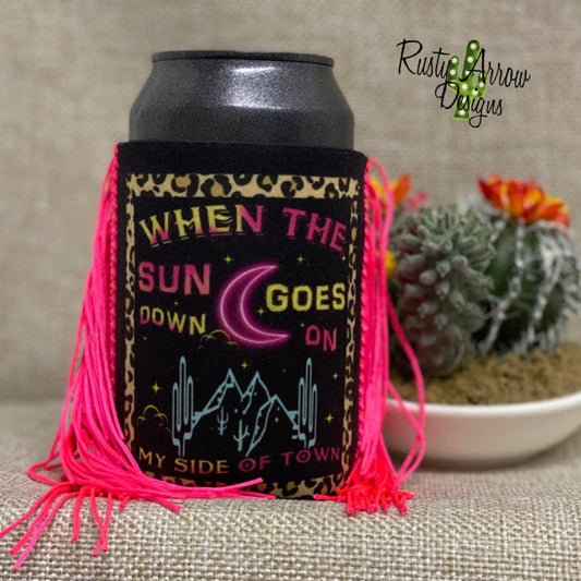 Regular When the Sun Goes Down Fringe Koozie