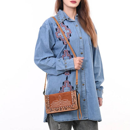 Crossbody Suede Genuine Western Leather Bag
