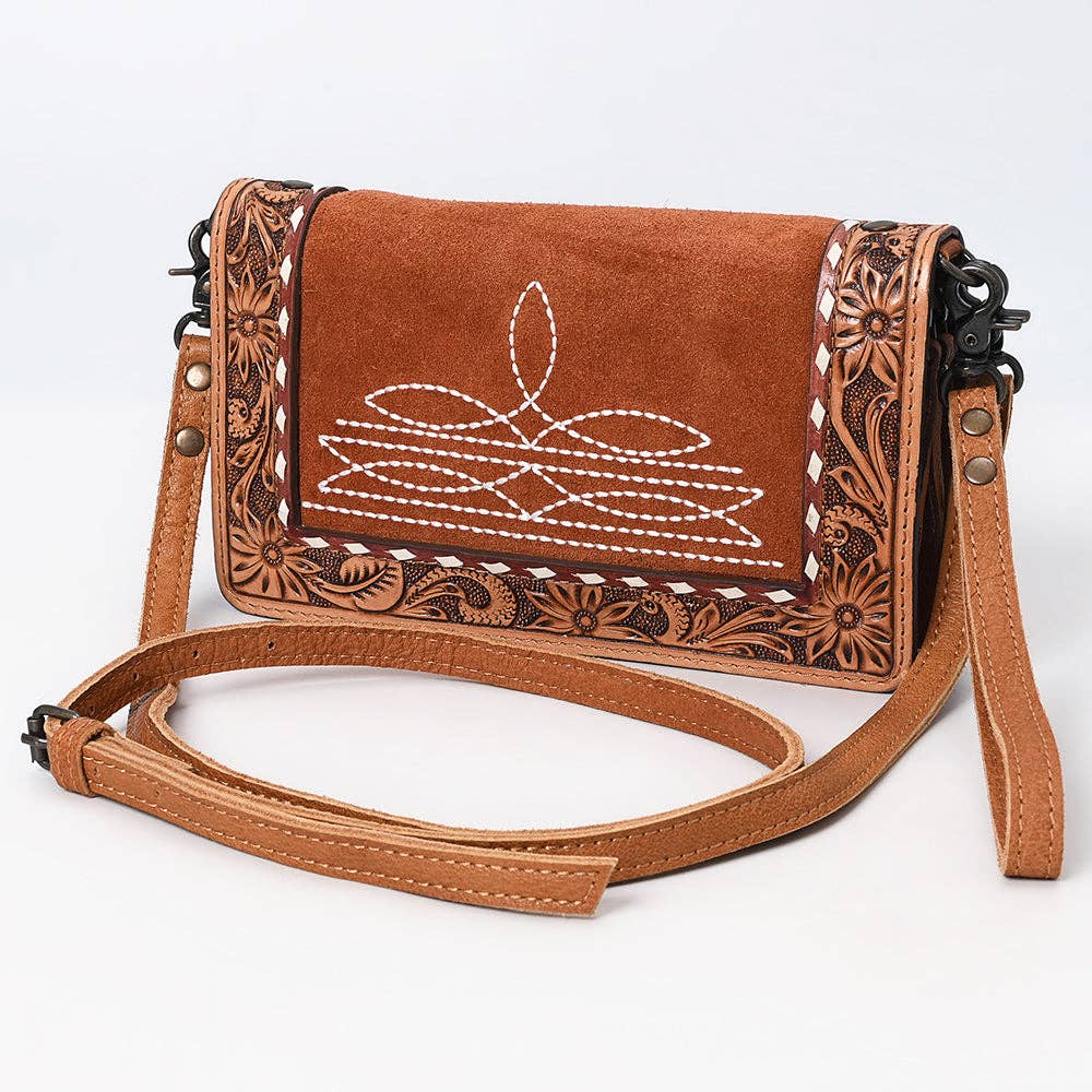 Crossbody Suede Genuine Western Leather Bag