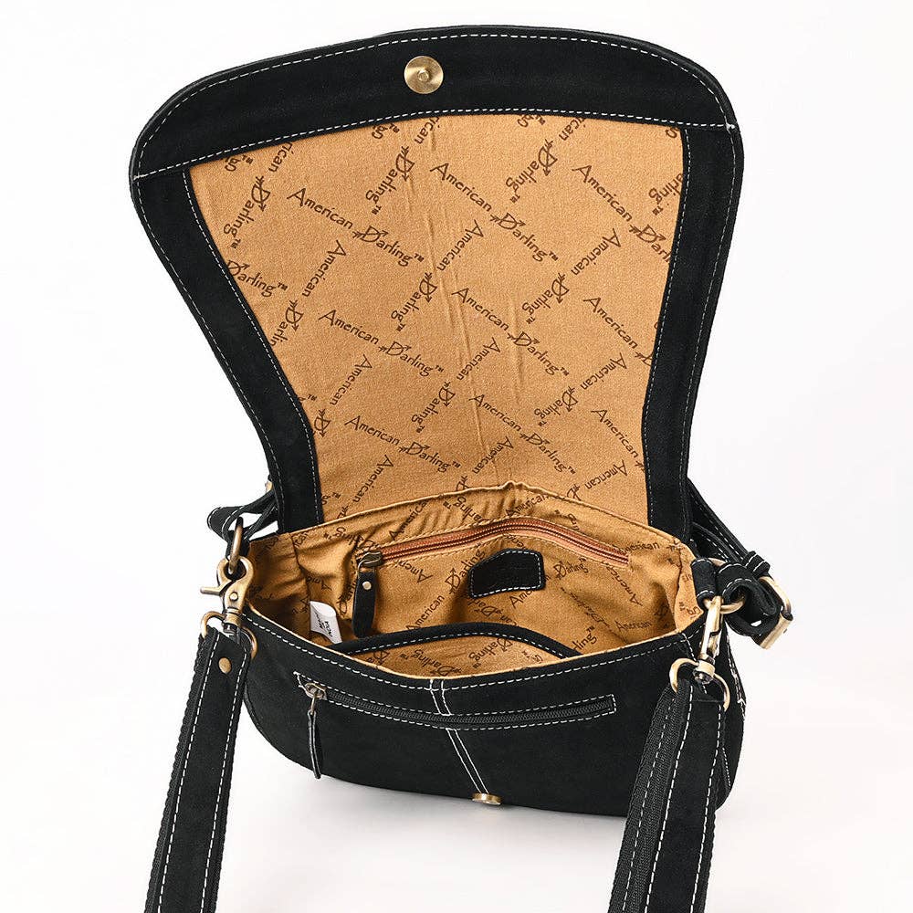 Crossbody Genuine Western Suede Leather bag