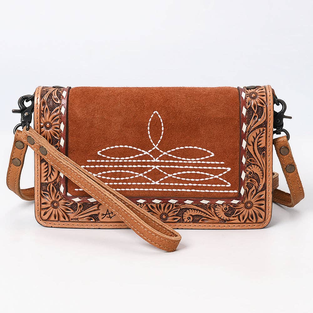 Crossbody Suede Genuine Western Leather Bag