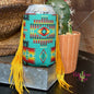 Regular Turquoise Aztec Fringe Koozie