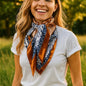 35X35"  Rust & Navy Paisley Wild Rag/Scarf