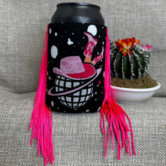 Regular Disco Retro Cowgirl Fringe Koozie