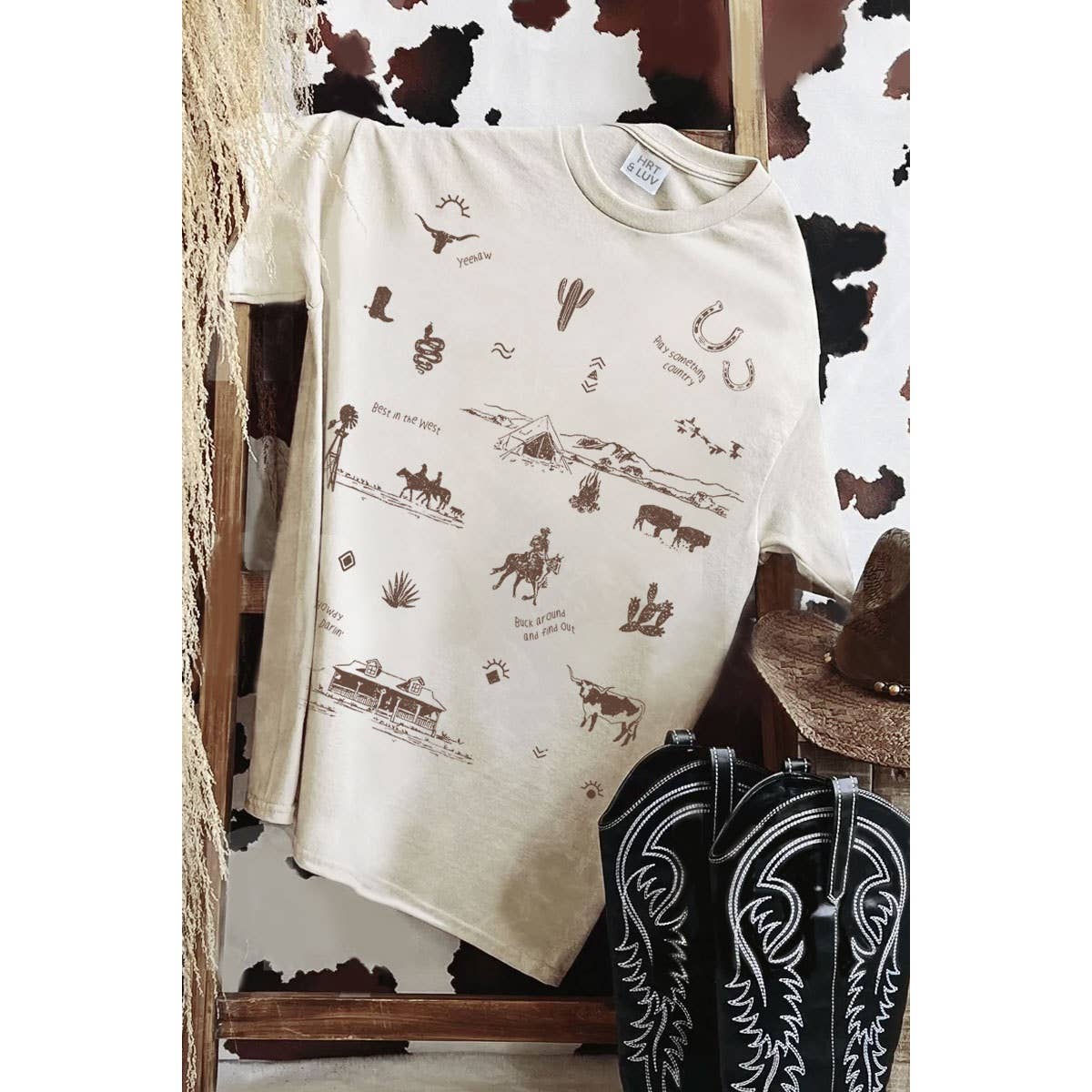 WESTERN ALLOVER MINERAL GRAPHIC TEE