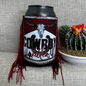 Regular Red Skull Cowboy Killer Fringe Koozie