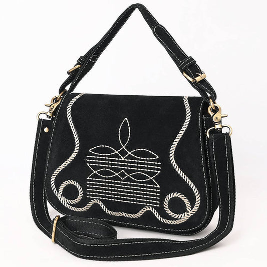 Crossbody Genuine Western Suede Leather bag