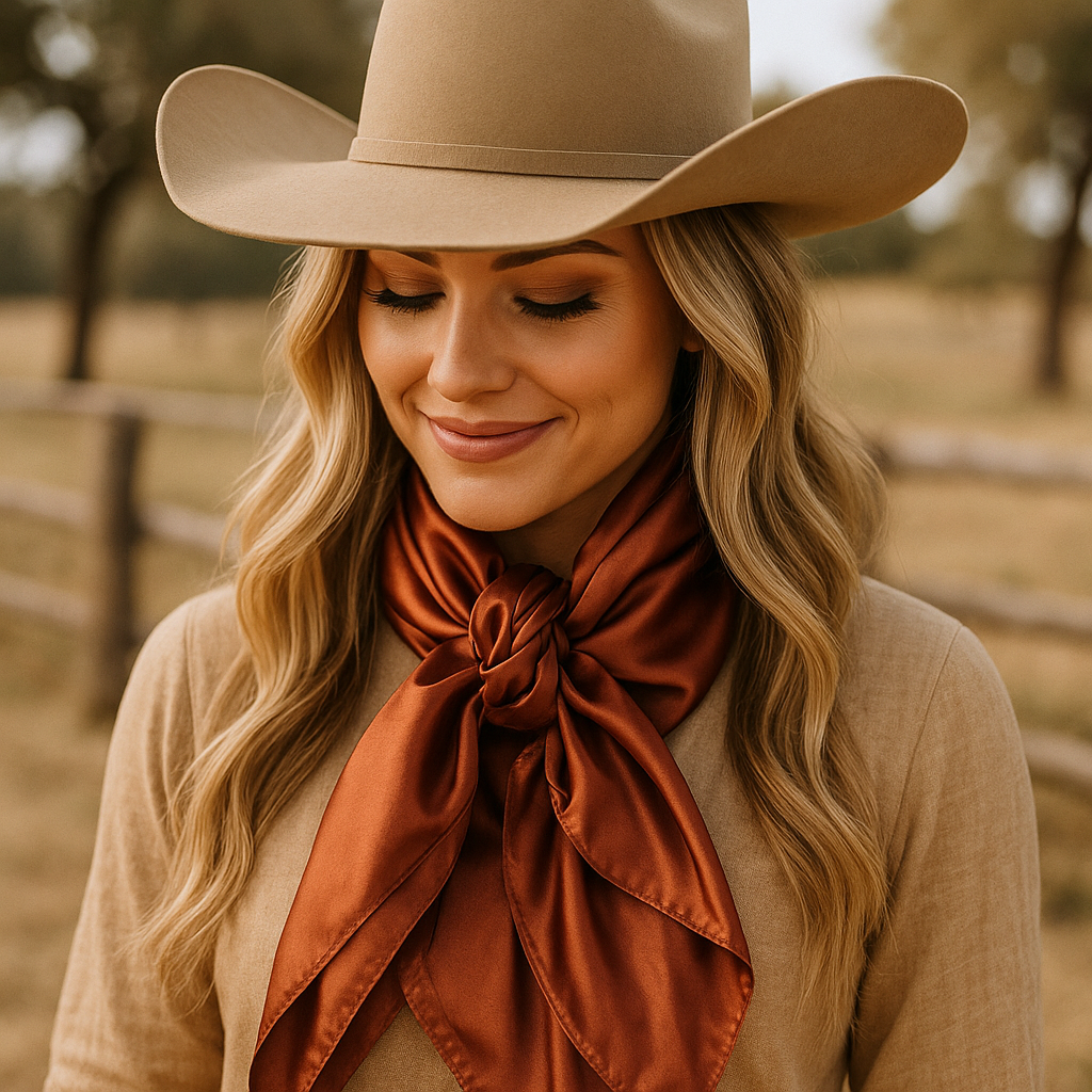 35X35" Solid Rust Wild Rag / Scarf