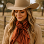 35X35" Solid Rust Wild Rag / Scarf